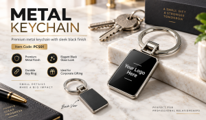 PC501 GLASS KEYCHAIN SQUARE