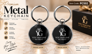 PC502 GLASS KEYCHAIN ROUND