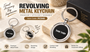 PC549 REV. GLASS KEYCHAIN