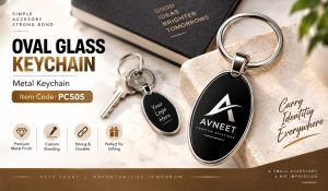 PC505 GLASS KEYCHAIN OVAL