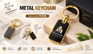 PC506 GOLDEN GLASS KEYCHAIN
